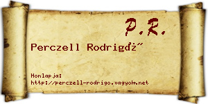 Perczell Rodrigó névjegykártya